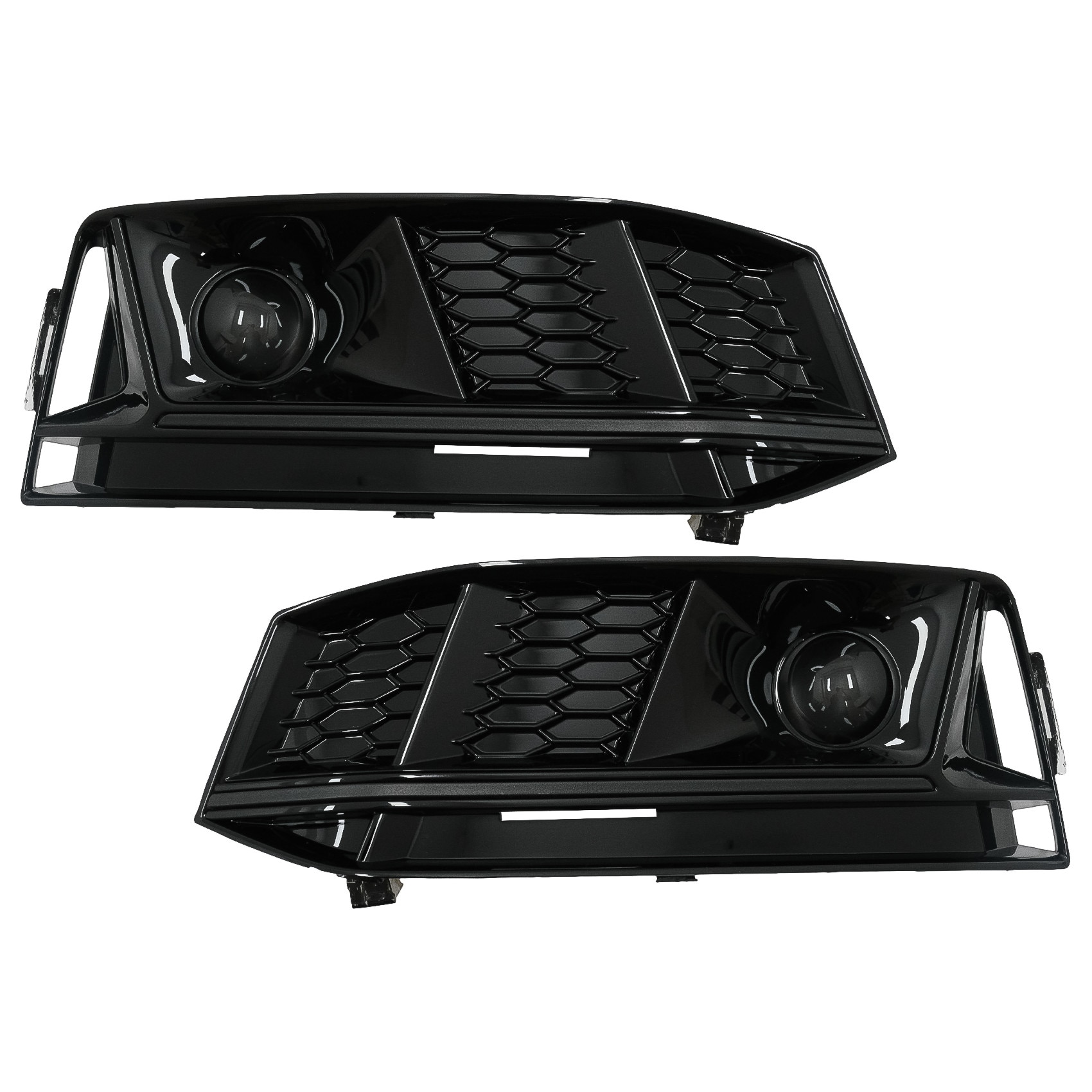 Grile Laterale compatibil cu Audi A4 B9 Sedan Avant (2016-2018) S-Line RS4 Design Negru echipat cu ACC