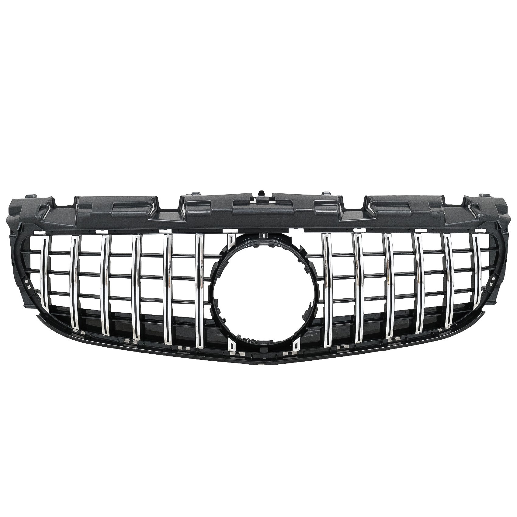 Grila Centrala compatibil cu Mercedes SLC-Class R172 Facelift (2016-2019) GT-R Panamericana Design Negru / Chrome