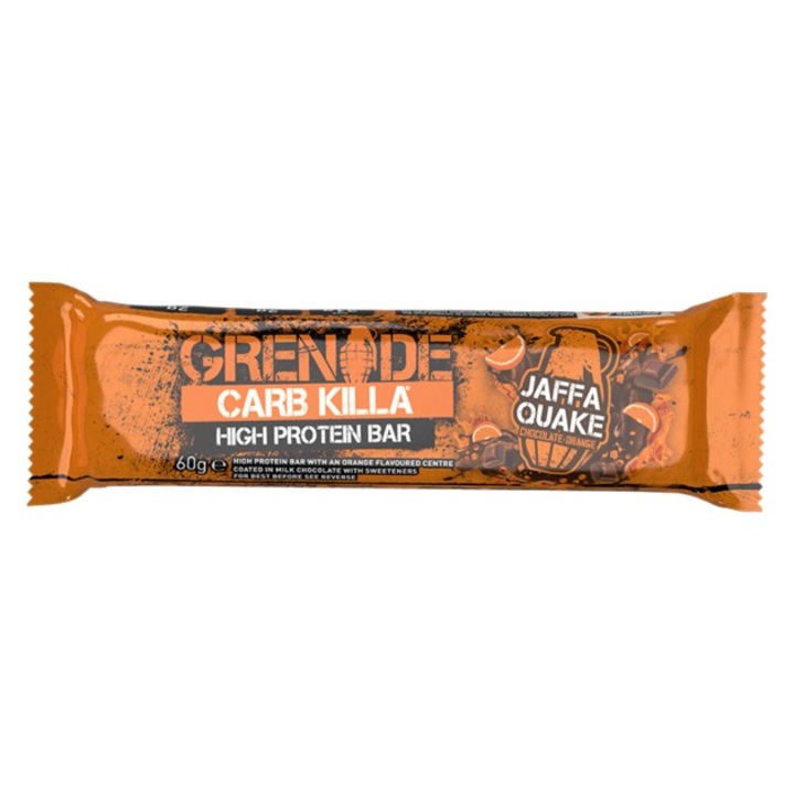 Inlocuitor de Masa, Baton Proteic, GNC GRENADE Carb Killa, cu aroma de ciocolata si portocale, 60 g