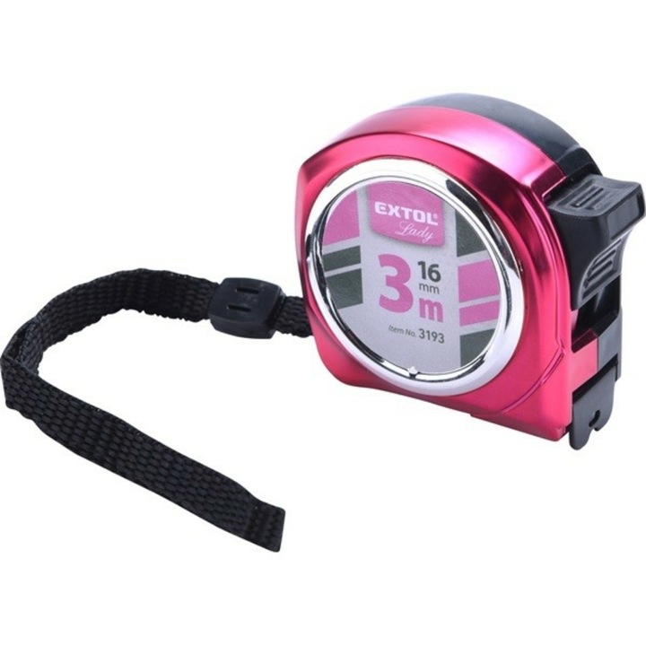 Ruleta retractabila, EXTOL LADY, 3193, 3m, latime 16mm