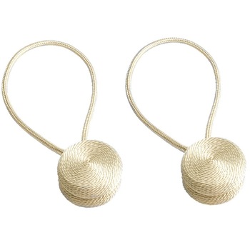 Set 2 magneti decorativi pentru draperii si perdele, handmade, ILFY, KWCT01-BE, bej Set 2 magneti decorativi pentru draperii si perdele, handmade, ILFY, KWCT01-BE, bej