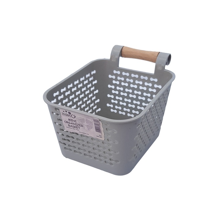 Cos depozitare pentru sertar, Indecor, 15 X 10 X 11cm, gri