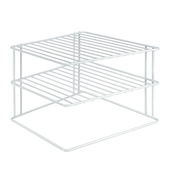 Etajera organizator vase/cani, Metal Alb, 23x23x21 cm Etajera organizator vase/cani, Metal Alb, 23x23x21 cm