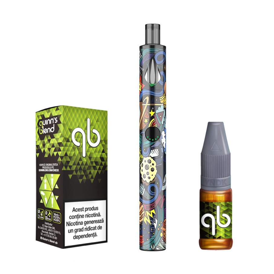 Kit Tigara Electronica Innokin Jem Pen ,1000mAh ,2ml ,Cosmos + Lichid QB Green 10 ml cu nicotina