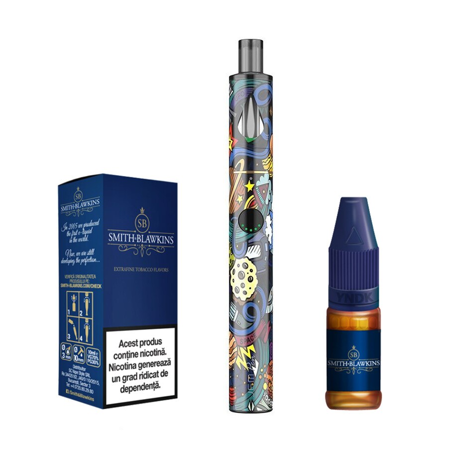 Kit Tigara Electronica Innokin Jem Pen ,1000mAh ,2ml ,Cosmos + Lichid Smith&Blawkins Blue 10 ml cu nicotina