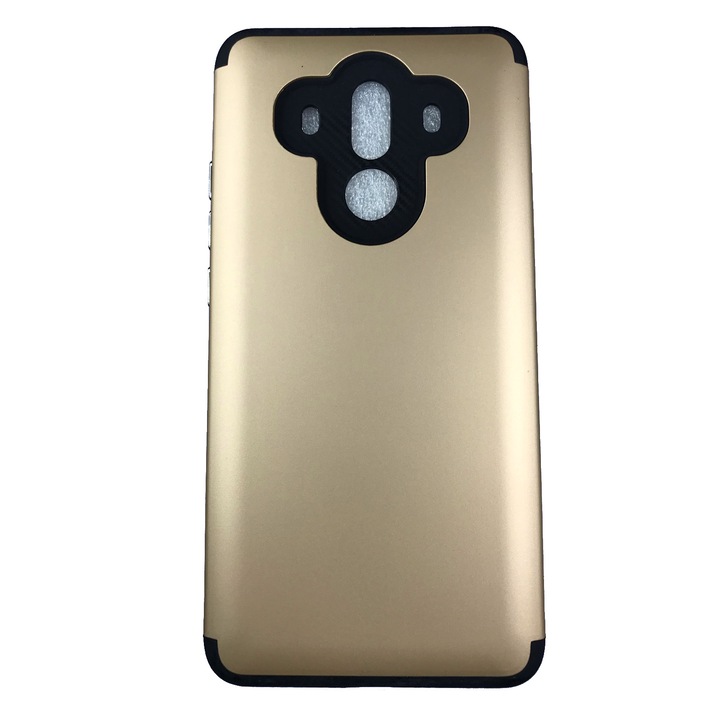 Husa compatibila cu Huawei Mate 10 Pro, Silicon cu policarbonat fin, Gold