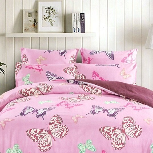 Lenjerie de pat dublu FOSFORESCENTA, bumbac satinat PUCIOASA, 4 piese, 2 persoane, FOS9