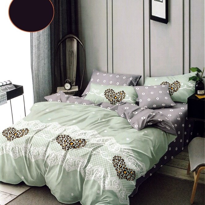 Lenjerie de pat dublu FOSFORESCENTA, finet PUCIOASA, 4 piese, 2 persoane, FOS31