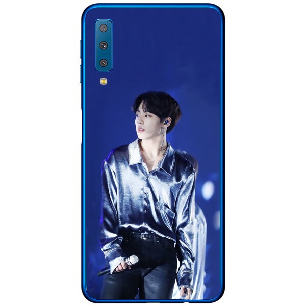 Husa din Silicon, BTS Jeon jungkook pentru Samsung Galaxy A7 (2018), Multicolor