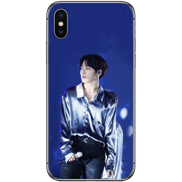 Husa din Silicon, BTS Jeon jungkook pentru iPhone X, Multicolor
