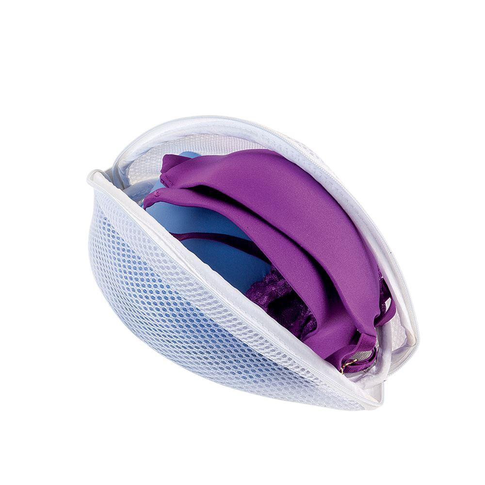 Plasa pentru spalat lenjerie intima, alba, 22x15x9 cm