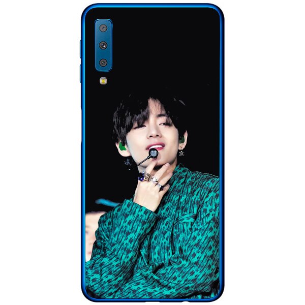 Husa din Silicon, BTS Kim Tae-Hyung pentru Samsung Galaxy A7 (2018), Multicolor
