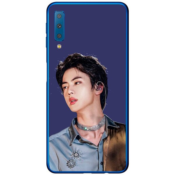 Husa din Silicon, BTS Jin pentru Samsung Galaxy A7 (2018), Multicolor