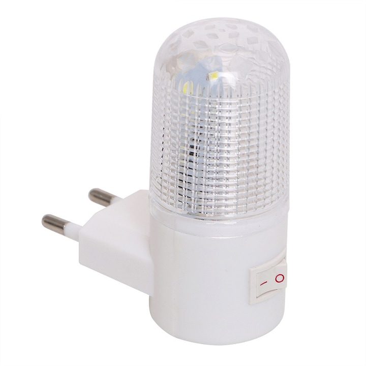 ProCart® Éjjeli lámpa, aljzat tápegység, LED, kapcsoló, ABS
