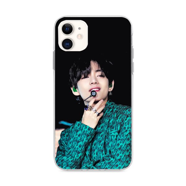 Husa din Silicon, BTS Kim Tae-Hyung pentru iPhone 11, Multicolor