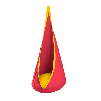 Leagan tip hamac, 150x70 cm, 80 kg, Rosu/Galben Leagan tip hamac, 150x70 cm, 80 kg, Rosu/Galben