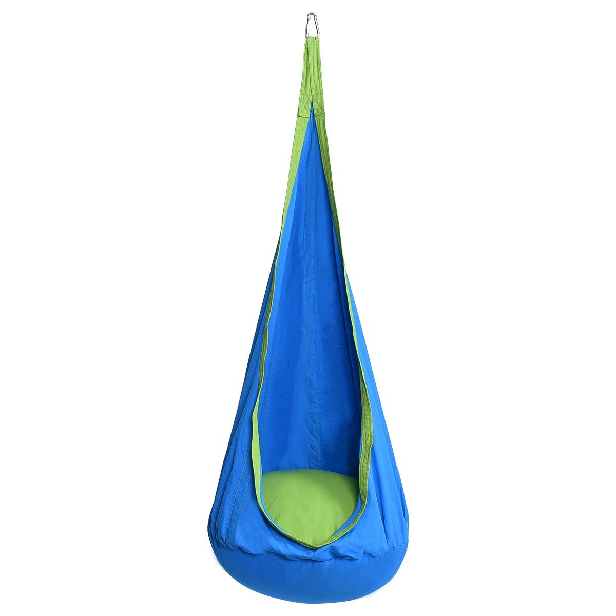 Leagan tip hamac, 150x70 cm, 80 kg, Albastru/Verde