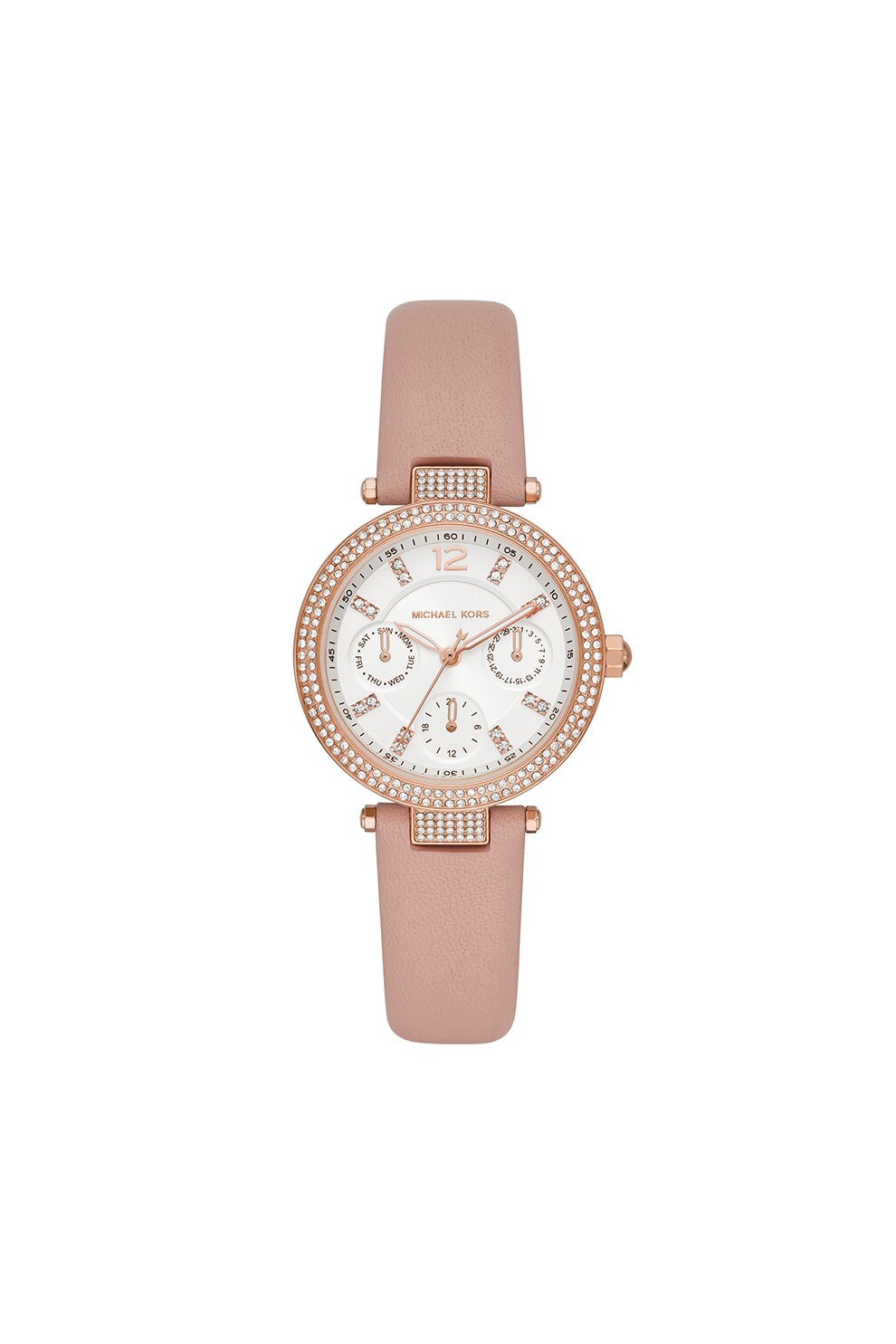 Michael Kors, Ceas cu functii multiple si cristale, Roz prafuit