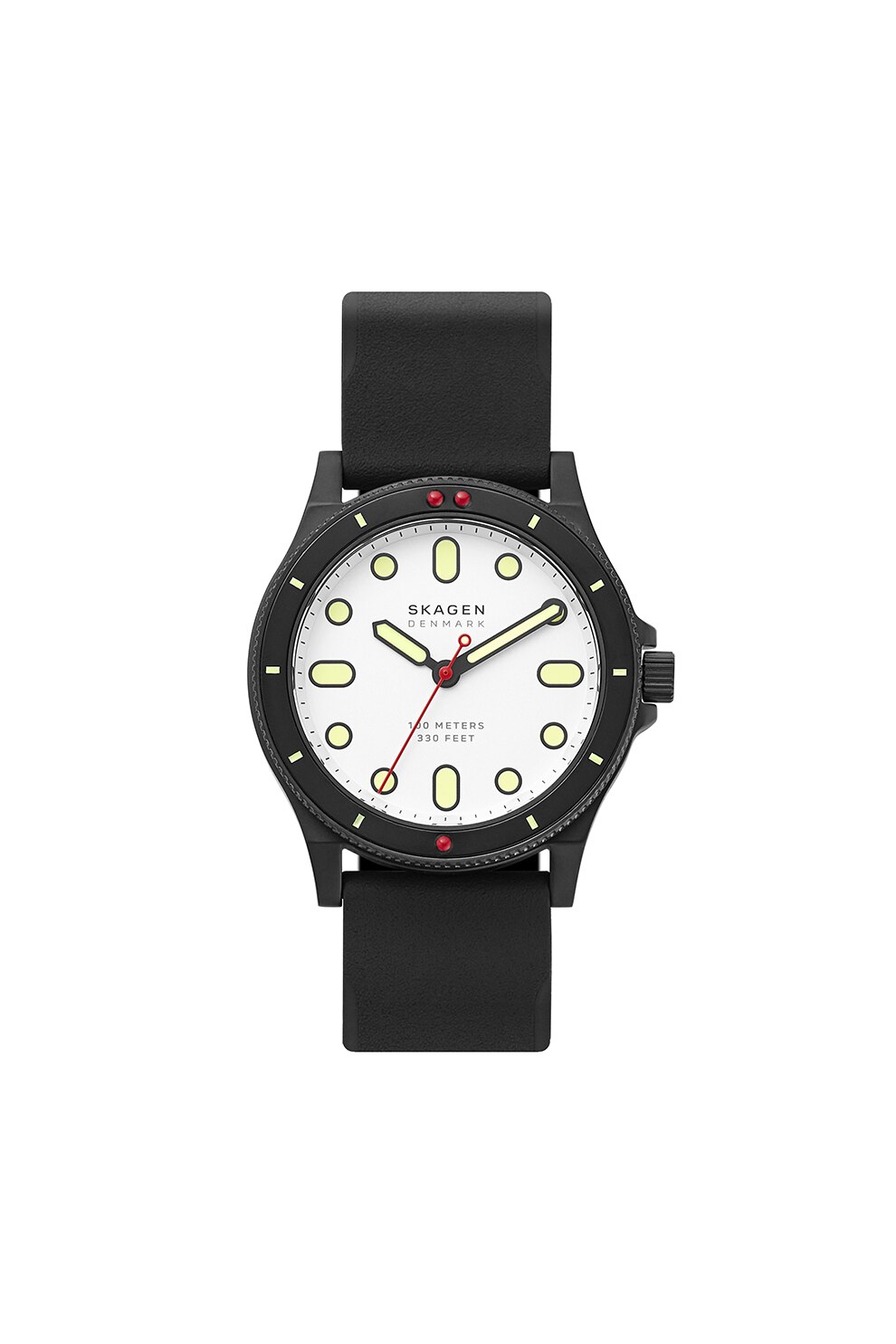 Skagen, Ceas cu o curea de silicon Fisk, Negru