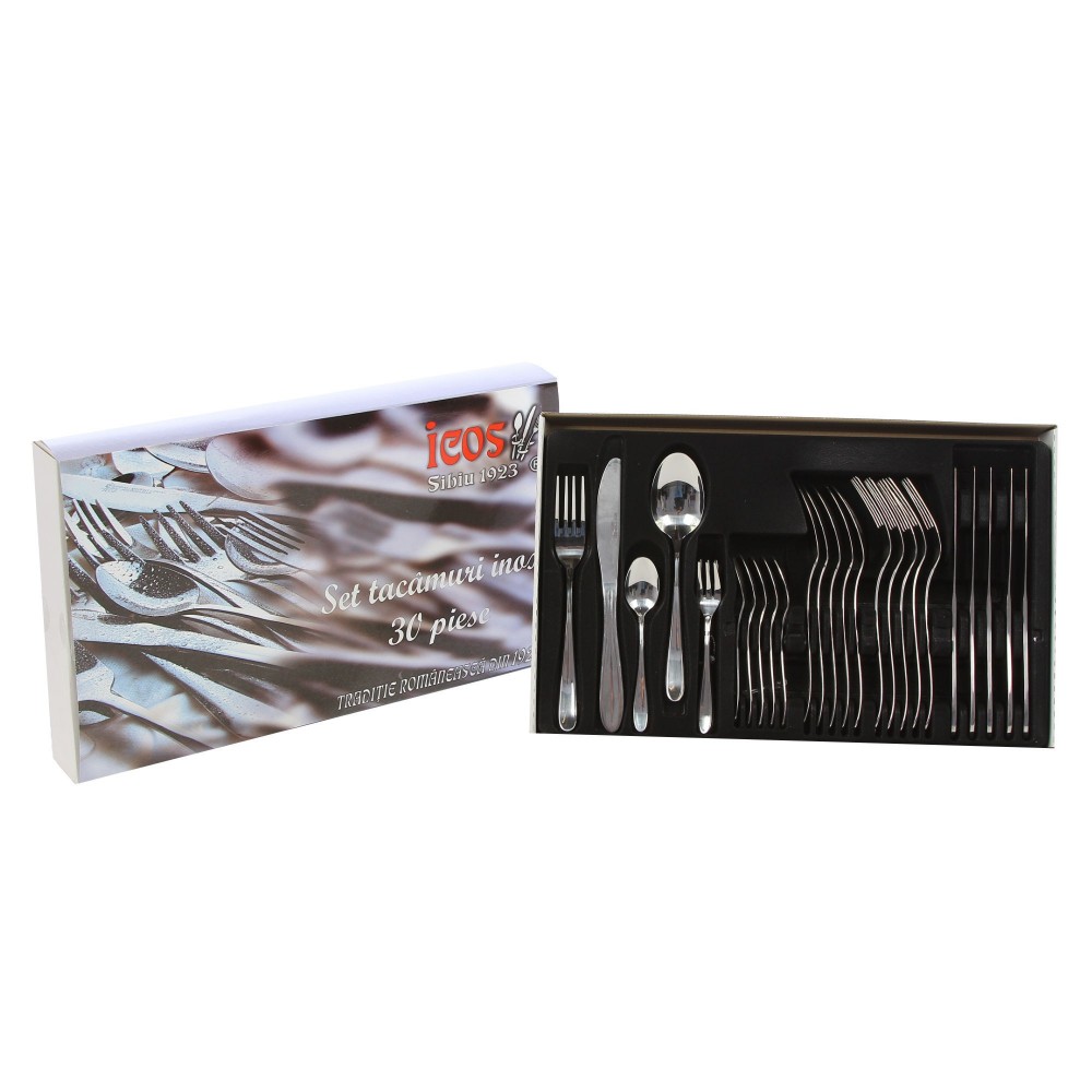 Set tacamuri inox, 30 piese