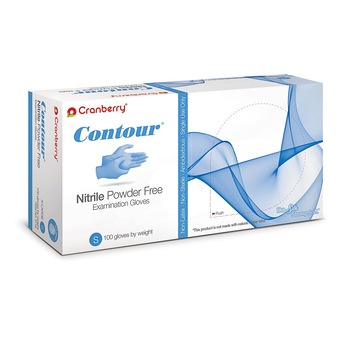 Set 100 bucati Manusi Cranberry Contour, Nitril, Albastru/Turcoaz, nepudrate, marimea XL Set 100 bucati Manusi Cranberry Contour, Nitril, Albastru/Turcoaz, nepudrate, marimea XL