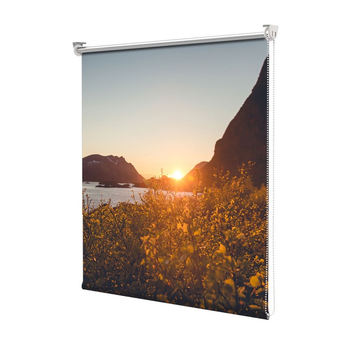 Rolete Art Shade Multicolore tip Jaluzele cu Rulou si sistem inclus Toamna Soare dupa dealuri, Decoratiuni, Latime 180 cm x Inaltime 250 cm