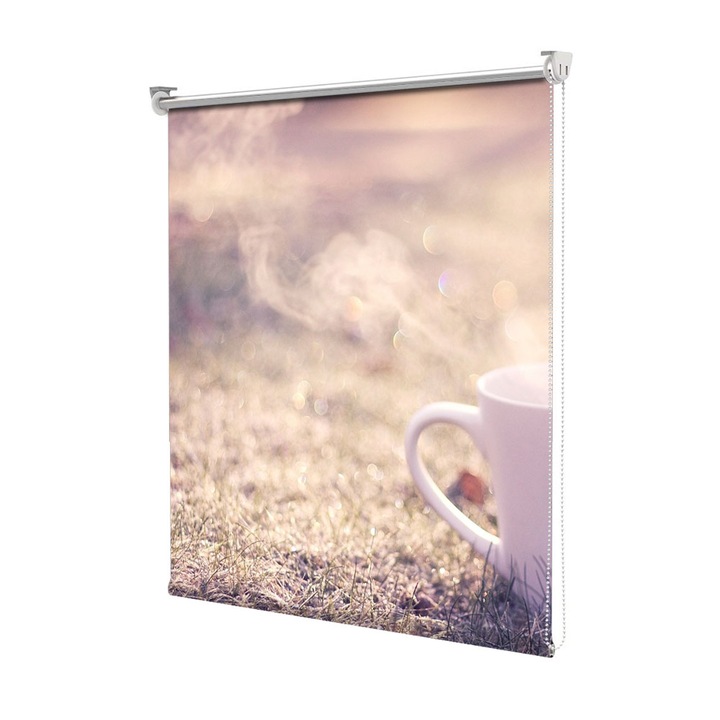 Rolete Art Shade tip Jaluzele cu Rulou si sistem inclus, Peisaj de Toamna cu Ritualul diminetii, Decoratiuni, Latime 60 cm x Inaltime 190 cm