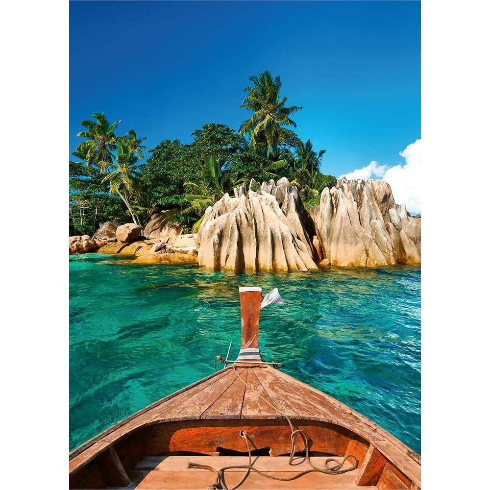 Fototapet peisagistic Wizard Genius 5033-4 dimensiune 192cm (L) x 260cm (I) verde cu albastru