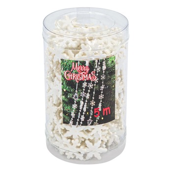 Ghirlanda de Craciun cu fulgi stralucitori, South Perfect Decor, 5 m Ghirlanda de Craciun cu fulgi stralucitori, South Perfect Decor, 5 m