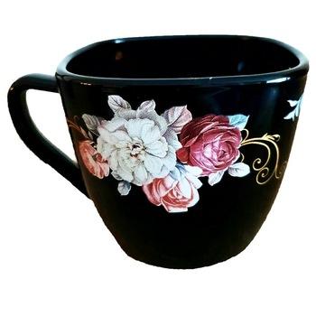 Set 6 cesti negre opal,patrate,230ml,fara farfurioara Set 6 cesti negre opal,patrate,230ml,fara farfurioara