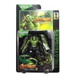 Figurina Hulk Transformation, 20 cm, Multicolor, transformabil in masina Figurina Hulk Transformation, 20 cm, Multicolor, transformabil in masina
