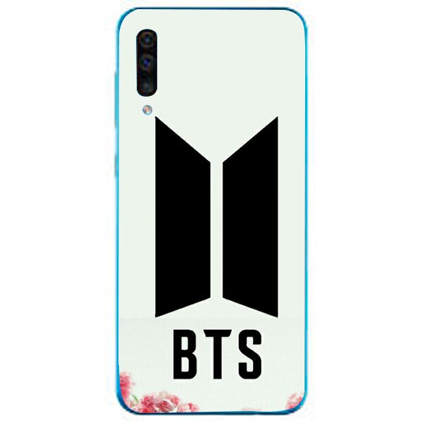 Husa din Silicon, BTS Logo Flowers pentru Samsung Galaxy A70, Multicolor