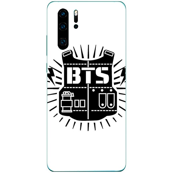 Husa din Silicon, BTS Logo Army pentru Huawei P30 Pro, Multicolor