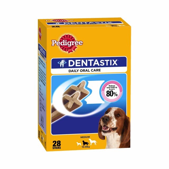 Recompense pentru caini Pedigree Dentastix Mono, Talie Medie 4x180g