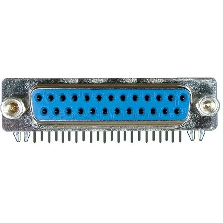 Conector DB25, mama, lipire pe PCB - 124036