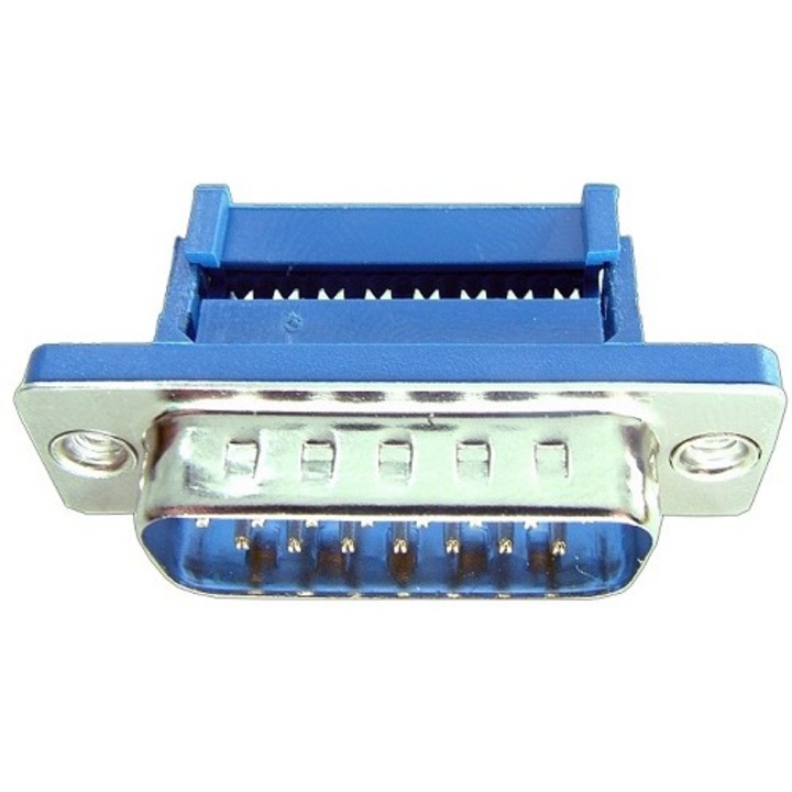 Conector DB15, tata, sertizare, pe cablu - 124012