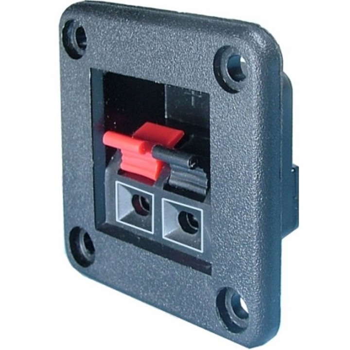 Conector boxe 2 pini, montare pe panou - 123654