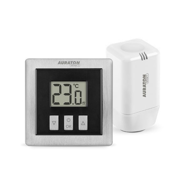 Set Auraton Smart Heat Monitor si robinet termostatic inteligent , Auraton Smart, gri, alb