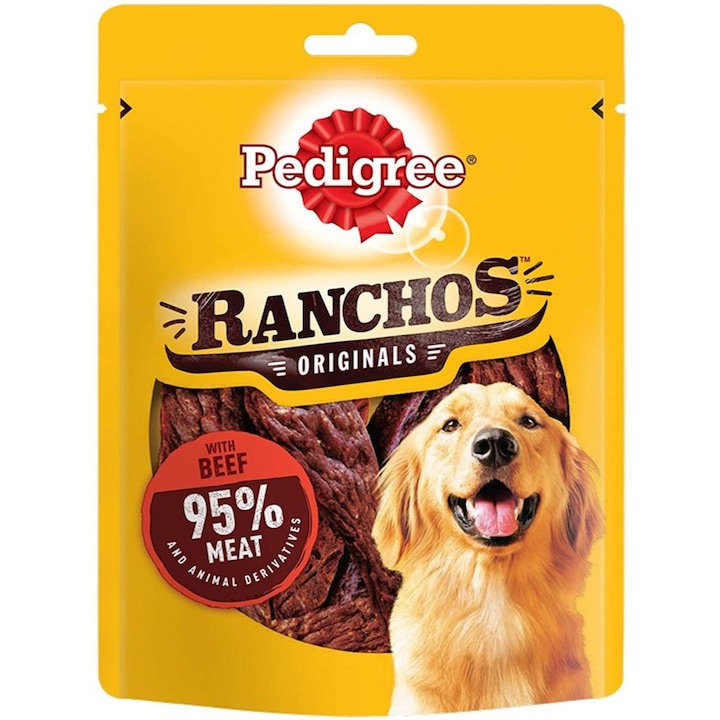 Телешко лакомство Pedigree Ranchos за кучета, 70 гр