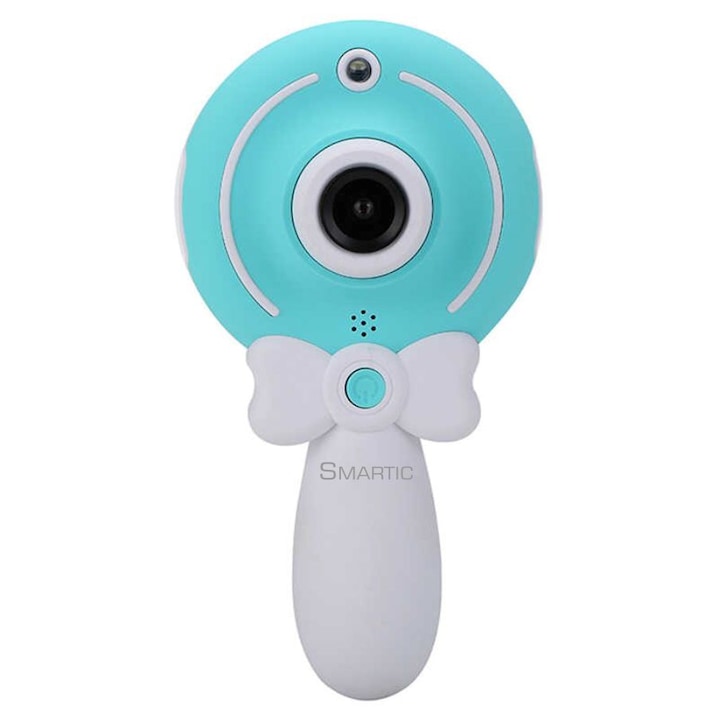 Smartic gyermekkamera, full HD, Magic Mirror V2, 2,0 hüvelykes kijelző, LED vaku, BPA -mentes, kék / fehér