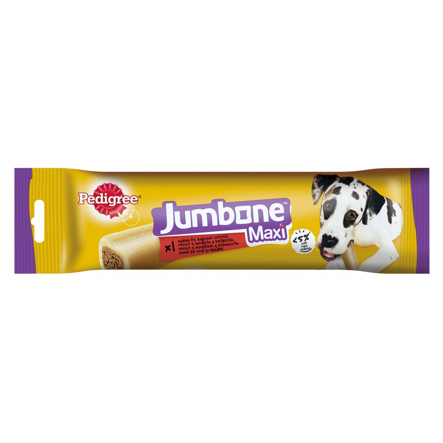 Recompense pentru caini Pedigree Jumbone Talie Mare, Vita, 5 x 180g
