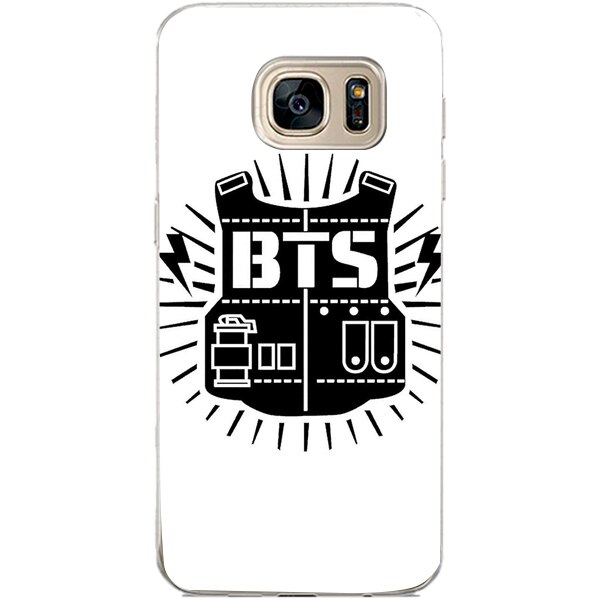 Husa din Silicon, BTS Logo Army pentru Samsung Galaxy S7 Edge, Multicolor