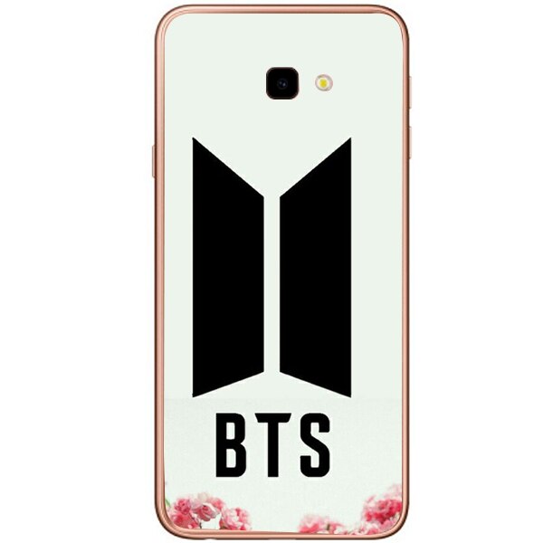 Husa din Silicon, BTS Logo Flowers pentru Samsung Galaxy J4 Plus, Multicolor