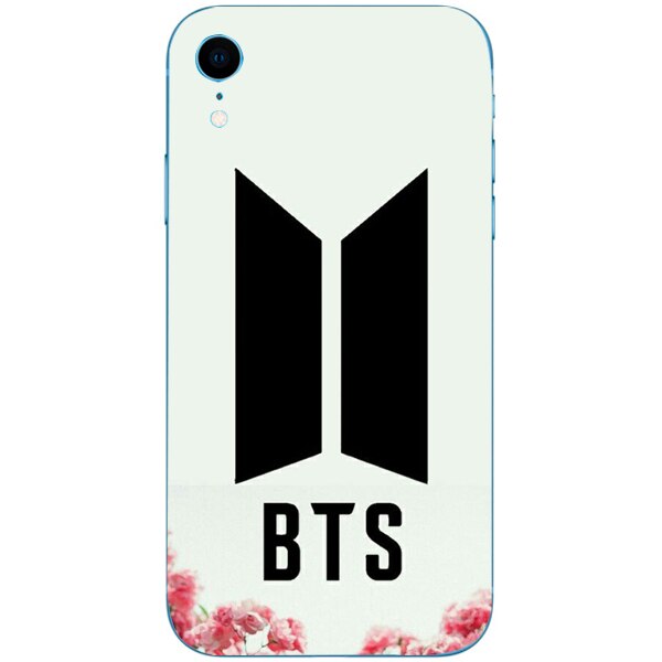 Husa din Silicon, BTS Logo Flowers pentru iPhone XR, Multicolor