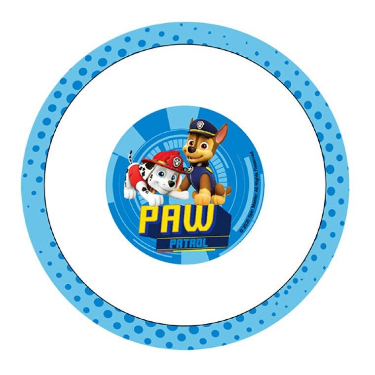 Farfurie plata portelan, Nickelodeon, 19cm Boys Psi Patrol