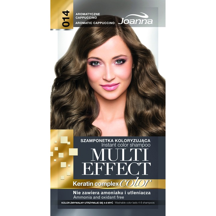 Шампоан оцветител JOANNA Мulti color effect, без амоняк номер 14, Ароматно капучино 35гр-5бр