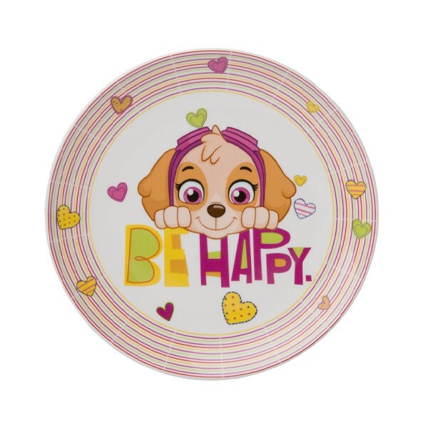 Farfurie plata, Nickelodeon, portelan, 19cm, Girls Psi Patrol