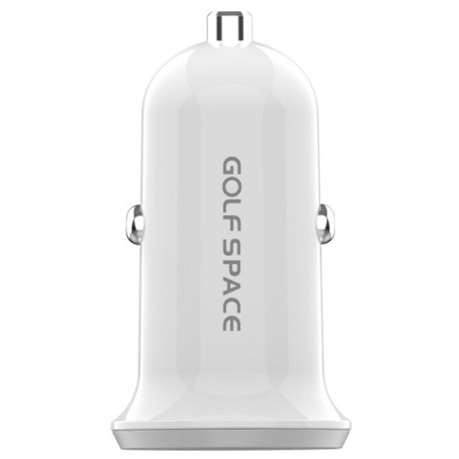 Incarcator auto Golf Space SC02, iluminare cu led, 2USB, 3.4A, alb