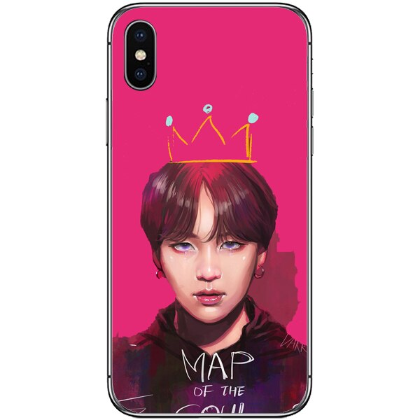 Husa din Silicon, BTS Map of the soul pentru iPhone XS Max, Multicolor