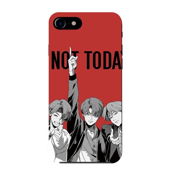 Husa din Silicon, BTS Not today pentru iPhone 7, Multicolor